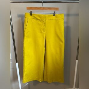 LOFT Butter Yellow Wide Leg Cropped Pants